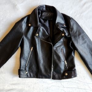 New Shein faux leather pleather jacket XL